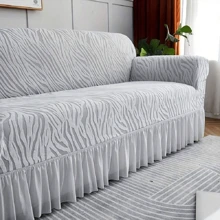 1pc Wave Pattern Sofa Slipcover, Non-Slip Sofa Cover , Washable Universal Elastic Furniture Protector Couch Cover - 1 Seat :Suitable For Sofas 90-125cm(35.43-49.21in) Long / 2 Seat :Suitable For Sofas 145-170cm(57.1-66.93in) Long / 3 Seat :Suitable For Sofas 190-210cm(74.8-82.68in) Long / 4 Seat :Suitable For Sofas 235-280cm(92.52-110.24in) Long