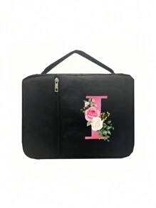 1 Stück Bibeltasche, Initialdruck, Bibelhülle, Bibelhalter, Trageorganizer, mit Reißverschluss und Taschen für Bibel in Standardgröße, für Bibelstudium, Cover für Bibel, Florale Bibelhülle mit Griff, Tasche für Bibel, perfekt für Bibelstudium von Erwachsenen Frauen Männern (schwarz) (Reißverschlussposition zufällig) - Schwarz - Übersicht 33