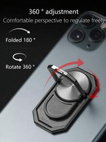 Reletech 1/2pcs Mobile Phone Holder, Slouchy Person Holder, No Storage Required. 360 ° Magnetic Suction, Rotating, Sliding, Detachable Mobile Phone Ring Buckle Bracket, Anti Fall Creative Mobile Phone Buckle Ring Buckle Bracket