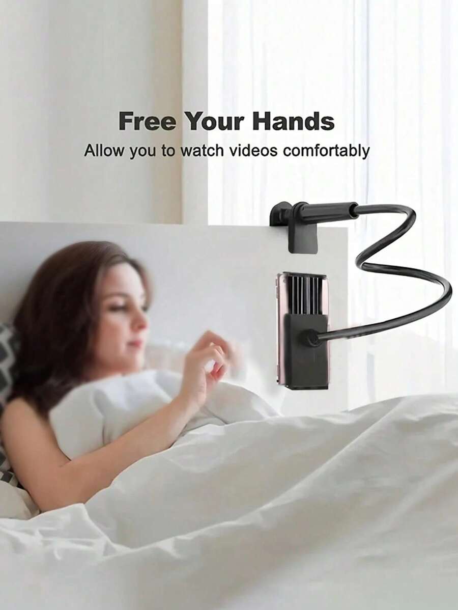 360° Rotating Slouchy Mobile Phone Holder, Spiral Base Bedside Stand For Bed And Desk Compatible With IPhone, Android Phone, Gift For Birthday, Family, Friends 360 Degree Rotating, Bed Slouchy Stand