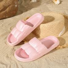 Nuevas y versátiles pantuflas de casa de EVA de moda, sandalias con diseño de pétalos de en internet, antideslizantes y resistentes al desgaste de estilo minimalista ins, estilo supermercado, clásico y con atmósfera, aptas para el hogar, el baño, el exterior, la playa o ocasiones casuales - Rosa - Ver 7