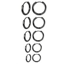 SENLANSP 5 - 10對不銹鋼雙性小基本圈耳環套裝，可多穿孔，8/10/12/14/16mm - 套裝 - 查看 9