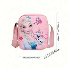 1入組正式授權Elsaed斜背肩袋，卡通動畫，丹寧公主錢包，時尚配件