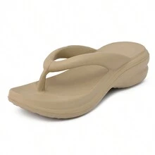 Women Flip-Flops - 米色 - 查看 5