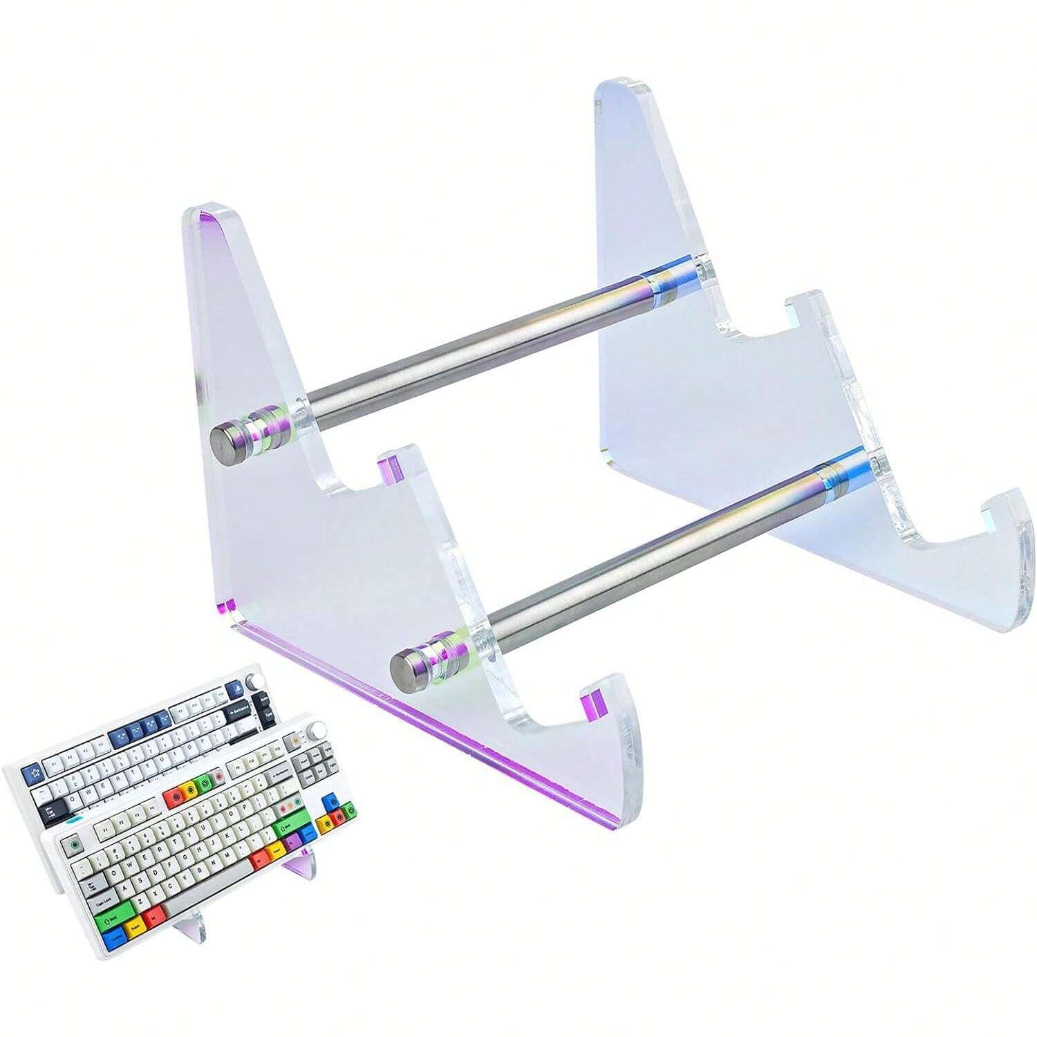 Support D'affichage De Clavier, Support Acrylique à 2 Niveaux, Support D'affichage De Clavier