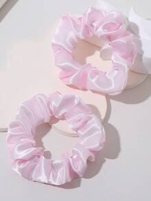 3PCS Spa Headband, Face Wash, Hair Hoop, Hair Ring Set, Sponge Makeup, Skincare Headband, Soft Towel Cloth Headband, Women's Fluffy Headband, Anti Slip Thick Hair Headband (Pink) - Pink - View 5