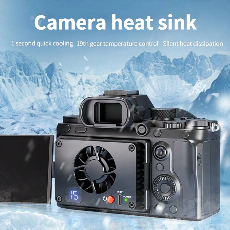 Camera Cooling Fan, Camera External Cooler Heat Radiator For DSLR