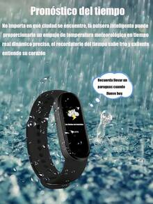 Pulsera deportiva inteligente m5, rastreador de actividad física, reloj inteligente, frecuencia cardíaca y presión arterial Monitor de pulsera inteligente para mensajes y llamadas del centro de notificaciones deportivas, perfecto para aplicaciones, monitoreo de frecuencia cardíaca, pasos o ejercicio diario - Negro - Ver 2