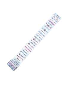 CANDY POETRY 1卷銅版紙模切廢膠帶，帶有每日中心標記，韓國風可愛手帳材料小貼紙，適用於裝飾筆記本、剪貼簿、廢物日記、手機殼、水瓶