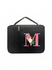 1 Stück Bibeltasche, Initialdruck, Bibelhülle, Bibelhalter, Trageorganizer, mit Reißverschluss und Taschen für Bibel in Standardgröße, für Bibelstudium, Cover für Bibel, Florale Bibelhülle mit Griff, Tasche für Bibel, perfekt für Bibelstudium von Erwachsenen Frauen Männern (schwarz) (Reißverschlussposition zufällig) - Schwarz - Übersicht 19