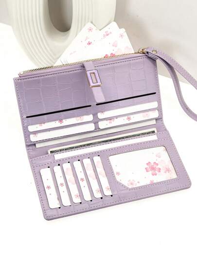 MINGYOU Long Style Women's Fashion Snap Closure Cute Wallet, Elegant Zipper Wallet, Multi-Functional Card Holder Wallet, Student Gift