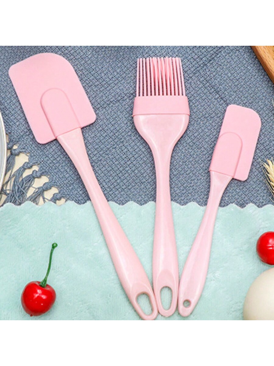 مجموعة 3 في 1 تشمل فرشاة سيليكون للزيت وملعقة سيلي...
