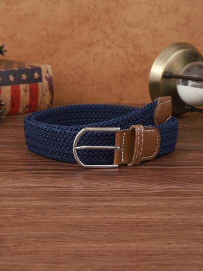 Nytt elastiskt bälte för barn, vävt unisexbälte för mode med spänne - hållbart och justerbart, lämpligt för olika fritidskläder - lättanvänt spännedesign