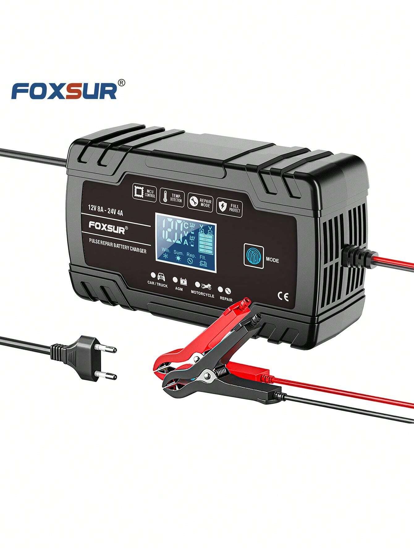 Cargador De Batería Inteligente 10A 12V/24V Cargador De Batería De