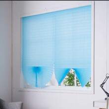 Creative Blackout Darkening Pleated Window Shade Blinds Balcony Portable Blinds Bedroom Apartment Home Living Room Half Blackout Curtain - Multicolor - View 9