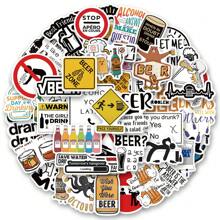 paquete de 50 pegatinas divertidas de alcoholismo | Pegatinas de vinilo estético de alcoholismo, pegatinas de alta calidad para álbum de recortes, papel decorativo, diario, portátil, parachoques, monopatín, botellas de agua, computadora, caricaturas, casco, pegatinas de automóviles. Las pegatinas pueden traer mucha diversión a tu vida, regalos perfectos para adultos y niños.