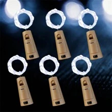 3/10 piezas, 20 luces LED para botellas, 2 metros (78.74 pulgadas) de luz de corcho, luces de cadena para botellas de vino con forma de uva para fiestas, bodas, días festivos de Halloween, Acción de Gracias, decoración navideña, decoración del hogar, decoración de dormitorio, decoración interior, decoración de bodas, decoración navideña y decoración de días festivos