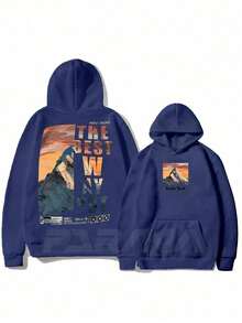 Men Hoodies - Màu xanh hải quân - Xem 2