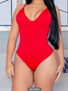 Women Bodysuits - 紅色 - 查看 2