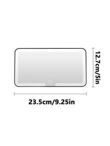 2024年新款汽車遮陽板化妝鏡連LED燈，防碎汽車內飾，備有燈光高清鏡面，汽車妝臺鏡 - 黑色 - 查看 11