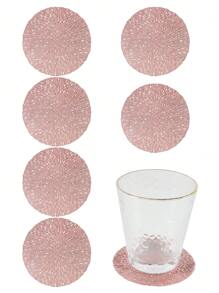 4-24入組隨機色空心PVC杯墊組，防止桌面被損壞，裝飾酒杯，適用於酒吧、家裡和節日 - 彩色 - 查看 17