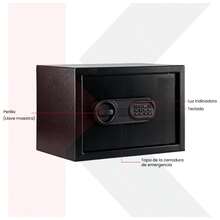Caja Fuerte Seguridad Electronica Con Luz Kishnell Sauer - Negro - Ver 5