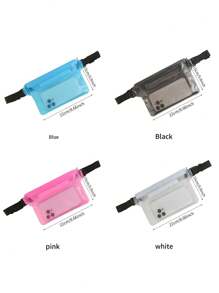 1pc Beach Surfing Waterproof Phone Bag, Diving Swimming Waterproof Phone Pouch, Outdoor Travel Waterproof Waist Bag, Waterproof Headphone Storage Bag, PVC Material, Hook And Loop Design, Triple Waterproof, Travel Storage Bag For Travel Storage Bag,Makeup Bag,Cosmetic Bag,Vacation Organizer,Large Capacity Makeup Organizer Makeup Case, For Lipstick, Brush, Skincare, Mobile Phone, Coin, Small Items, For Home,Gift,Vacation And Festival Halloween Christmas Multifunctional Use,Boho Vibes - Multicolor - View 3
