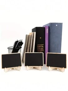 10pcs/ Mini Chalkboards, Chalkboards With Stands, Message Board Signs, Small Wooden Chalkboards, Suitable For Weddings, Birthday Parties, Table Numbers, Food Signs And Special Event Decorations, Cheesecake Labels Christmas And Halloween Decorations,Christmas - Combination - View 7