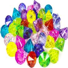 40 Pcs Colorful Plastic Gems, Fake Diamond Plastic Jewels, Acrylic Gems For Crafts, Pirate-Themed Projects, Party Decorations, Vase Filler(Random) - Multicolor - View 6