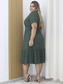 Women Dresses - Army Green - View 3