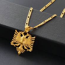 1pc Albania Eagle Pendant Necklaces For Men Women Silver Color/Gold Color Albanian Jewelry  Kosovo - Multicolor - View 7