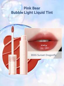 Pink Bear 泡泡唇彩唇膏镜面光泽保湿唇彩适合白皙皮肤价格实惠 - B555 Sunset Dragonfly - 查看 2
