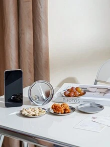 3 件装不锈钢小吃蘸酱托盘圣诞礼物 - 銀色 - 查看 5