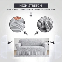1pc Wave Pattern Sofa Slipcover, Non-Slip Sofa Cover , Washable Universal Elastic Furniture Protector Couch Cover - 1 Seat :Suitable For Sofas 90-125cm(35.43-49.21in) Long / 2 Seat :Suitable For Sofas 145-170cm(57.1-66.93in) Long / 3 Seat :Suitable For Sofas 190-210cm(74.8-82.68in) Long / 4 Seat :Suitable For Sofas 235-280cm(92.52-110.24in) Long