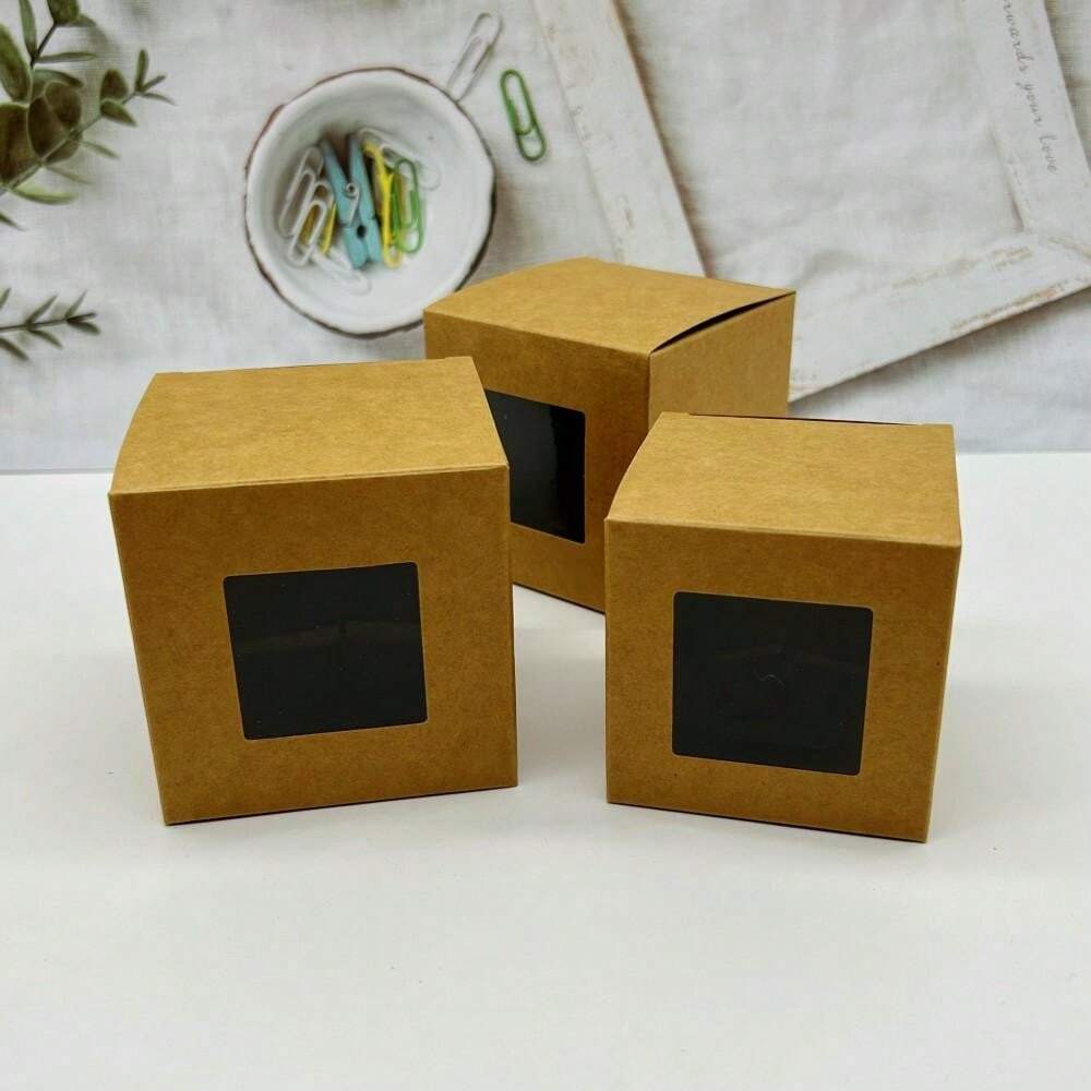 12 Scatole Regalo Kraft 24x24x5cm Con Fiocco - Ideali Per Confezioni Creative - Foto 13