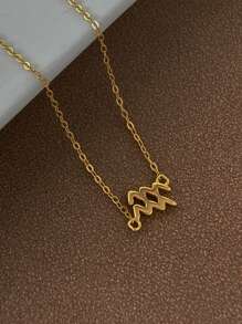 Stylever 1 Stück Einfache Zwölf Sternzeichen Schlüsselbein Halskette Damen Schmuck Für Frauen S925 Sterlingsilber Basic Glatte Schlichte Halskette Fein Schmuck Geschenke Für Mädchen Geburtstagsfeier Für Tägliche Dekoration