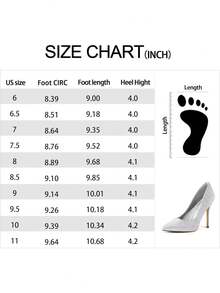 RoseRemy Women's High Heels Pumps Closed Pointed Toe Stiletto 4IN Heels Dress Wedding Shoes - Silver Glitter - 查看 7