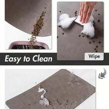 1入寵物進食墊，有骨頭和爪印的吸水寵物食物墊，防滑速乾狗用水碗墊，寵物用品狗狗餐墊，適用於喜歡亂搞的寵物 - 彩色 - 查看 9