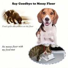 1入寵物進食墊，有骨頭和爪印的吸水寵物食物墊，防滑速乾狗用水碗墊，寵物用品狗狗餐墊，適用於喜歡亂搞的寵物 - 彩色 - 查看 10