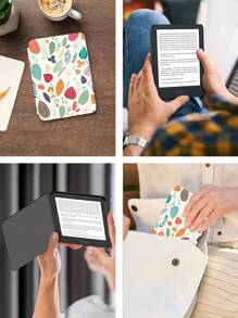 多種顏色款Kindle Paperwhite保護殼，細膩面料套，輕巧PU皮革智慧保護套，帶自動休眠/喚醒功能，適用於Paperwhite電子書閱讀器-多色