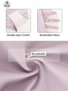 6pcs Women's Low-Waist Lace Thong Underwear Sexy Lingerie - 彩色 - 查看 6