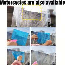 2 piezas de película a prueba de lluvia para la ventana lateral del automóvil, película a prueba de lluvia para la parte delantera de la motocicleta, general para autos, conduzca con en la lluvia y la nieve - 2 uds ventana lateral - Ver 6
