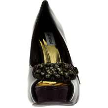 Womens Decorative Zipper Rhinestone Platform Pumps