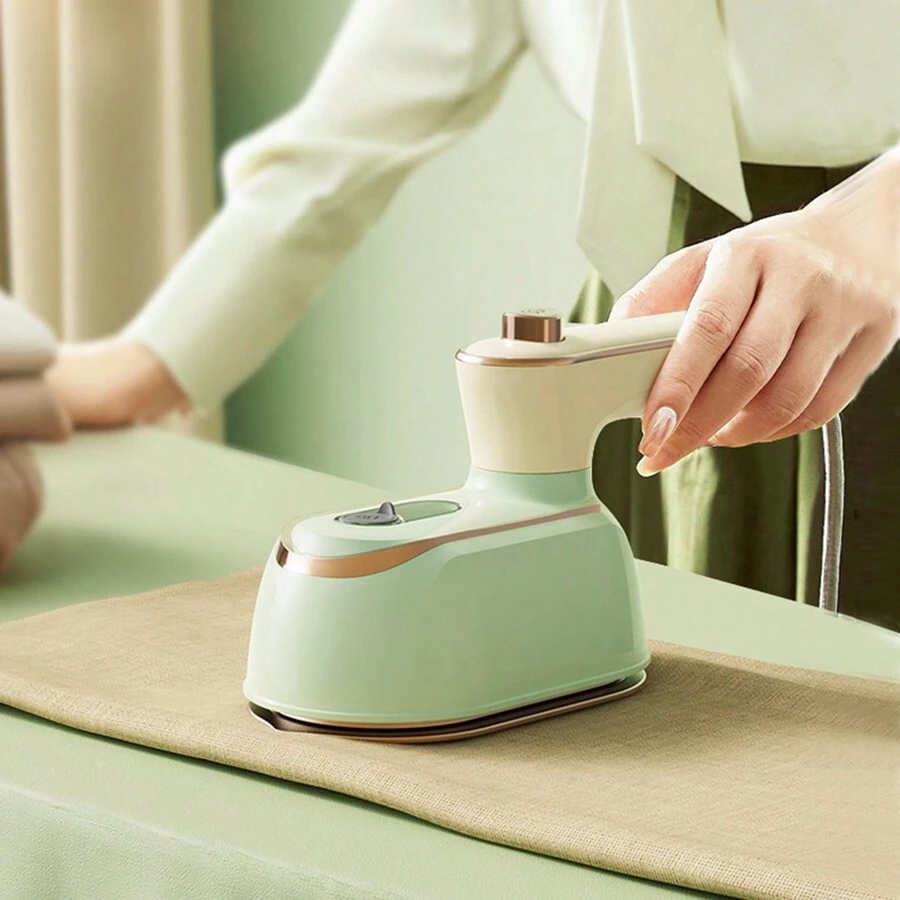 Mini Steam Iron, Handheld Hanging Ironing Machine, Suitable For Clothes, Portable Mini Steam Irons On Clothes, Handheld Steam Iron, Dry And Wet Ironing, Strong Penetration Steam To Remove Wrinkles, Suitable For Small Irons At Home, Office, And Travel - EU C Type Plug(220-240V) - View 1