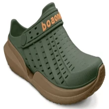 Croks Boaonda Papete Clog Flow Discovery Masculino Esportivo Macio Croks Clog! - Verde Militar - Visão 3