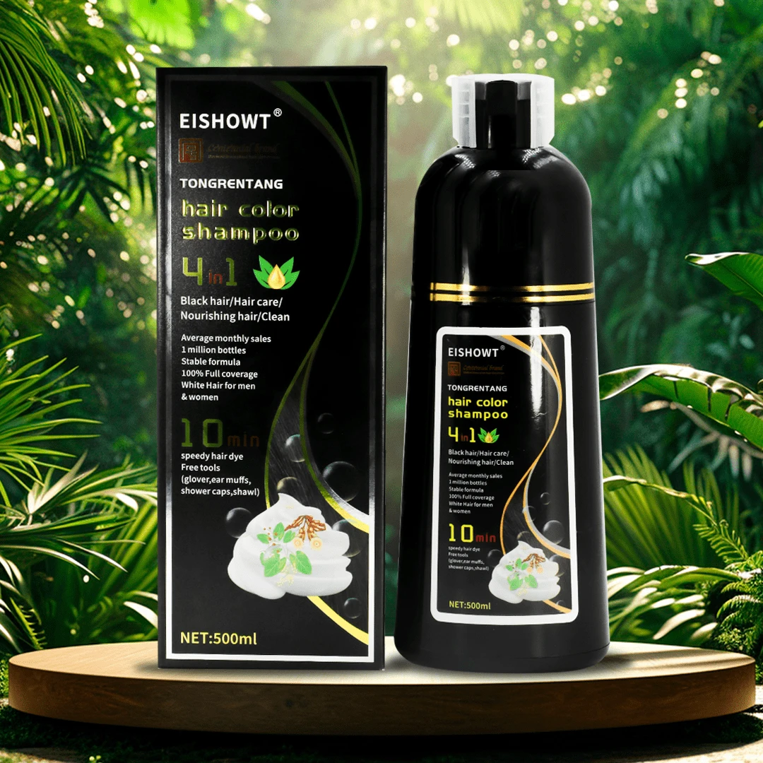 500ml Hair Color Shampoo, Instant Hair Dye Shampoo, Natural And Long Lasting, Suitable For Men And Women - Brown - View 1