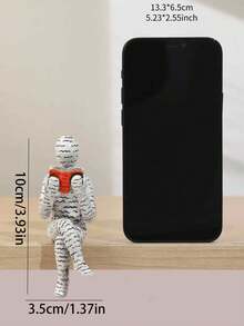 1 pieza Figura de hombre leyendo de resina, obra de arte abstracta con letras impresas, decoración del hogar para estantería - Multicolor - Ver 9