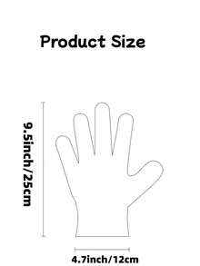 100只装加厚一次性防护手套，TPE材质透明手套，适用于餐饮、厨房、家居清洁，无味 - 無色 - 查看 9