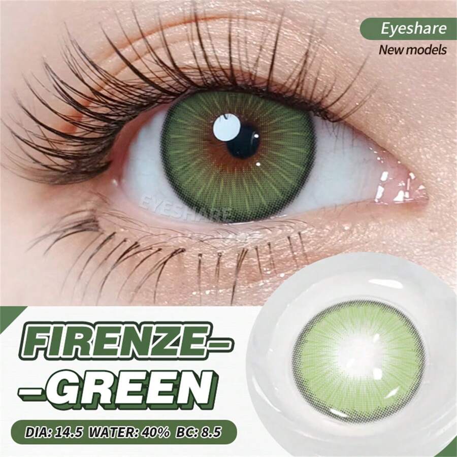 1 Paar natürliche farbige Linsen für kosmetische Kontaktlinsen, braune, graue und grüne