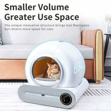 Selbstreinigende Katzentoilette, große automatische Katzentoilette mit Geruchsbeseitigung & Gewichtsüberwachungsfunktion, App-Fernsteuerung, für mehrere Katzen
